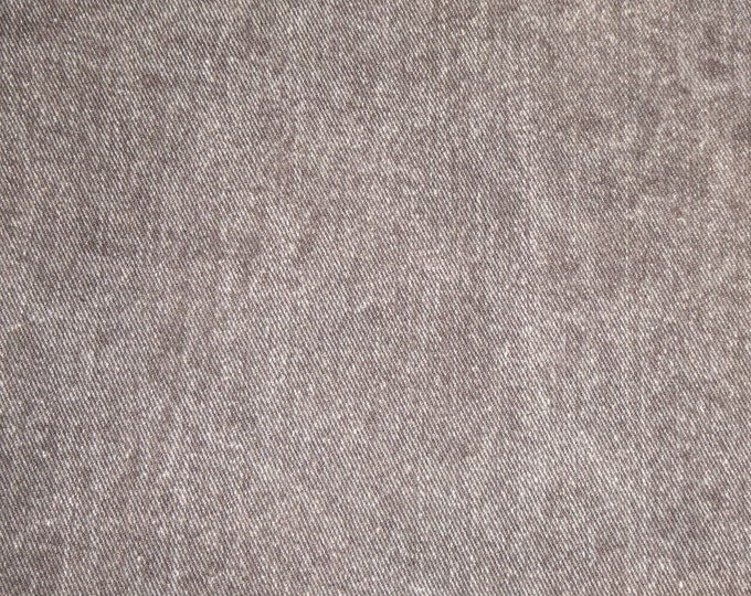 Denim 3-4-5-6 sq ft TAUPE Washed Drill Denim Fabric applied to leather 4 body/strength Thick 6 oz/2.4mm PeggySueAlso® E5612-15 brownish gray