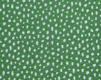 Leather 12"x12" GREEN With WHITE DOODLE DoTS cowhide 3.75-4 /1.8-2 mm PeggySueAlso E2000-10