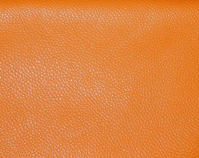 Imperial 12"x12" BURNT ORANGE Finished Pebble Grain Thick yet soft Italian Cowhide Leather3.75-4oz/1.5-1.6mm PeggySueAlso®  E3205-18