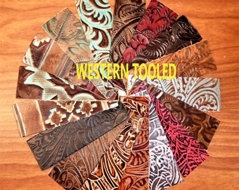 Leather 3-4-5 or 6 sq ft WESTERN Tooled Floral, TEXAS Rose, NAVAJ0 cowhide 17 colors to choose from 2.5-3.5 oz /1-1.4 mm PeggySueAlso®