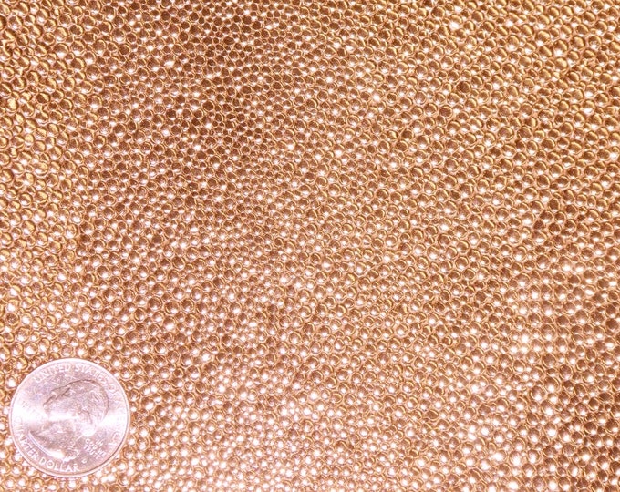 Beaded Stingray 3-4-5 or 6 sq ft ROSE GOLD Metallic Cowhide Leather  3 oz / 1.2 mm PeggySueAlso E1290-46 Hides available