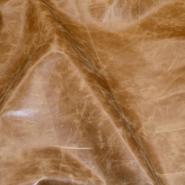 Riviera 12"x12" TAWNY BROWN Pull Up effect Aniline Dyed Cowhide Leather 2.5-3 oz /1-1.2 mm PeggySueAlso® E2932-03 hides available