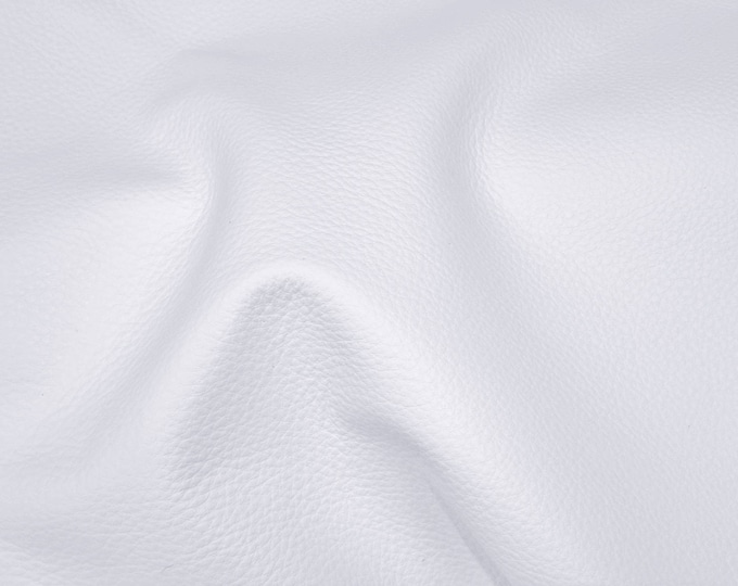 King 3-4-5 or 6 sq ft WHITE Full Grain Cowhide Leather 3-3.5 oz / 1.2-1.4 mm PeggySueAlso® E2881-12 hides available