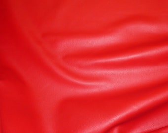 Divine 8"x10" LIPSTICK RED top grain Cowhide Leather 2.5 oz / 1mm PeggySueAlso® E2885-58  Hides Available Devine