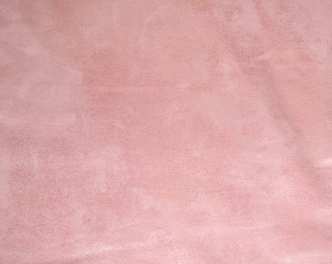 Glazed Nubuck 8"x10" DUSTY ROSE PINK (Read Description, Please) very soft, Perfect fringe Leather 2.5-2.75oz/1-1.1mm PeggySueAlso® E2943-08