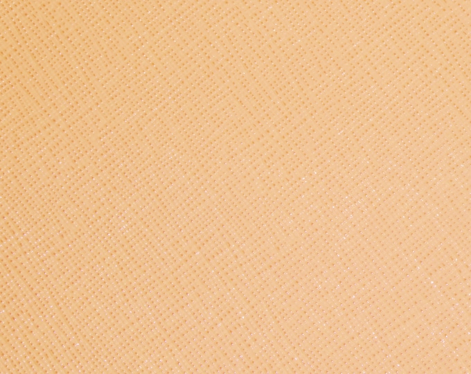 Saffiano 8"x10" Shiny NUDE BISQUE Weave (pantone 12-0911 TPX) embossed Cowhide Leather 2.75-3oz/1.1-1.2mm PeggySueAlso E8201-60 Hides too
