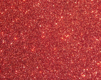 Fine GLITTER 2 pieces 4"x6" BRILLIANT RED Fine Glitter (not chunky) applied to Black Leather THiCK 5.5oz/2.2 mm PeggySueAlso™ E4355-36