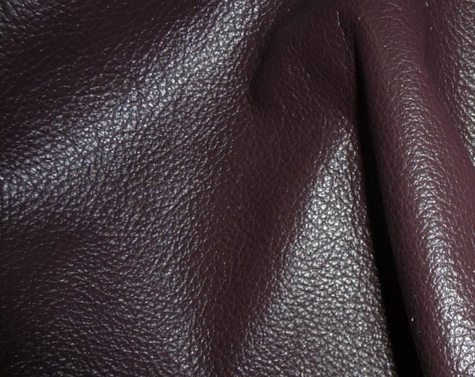 Divine 8"x10" Chocolate MAROON top grain Cowhide Leather  2.5 oz/1 mm PeggySueAlso E2885-30 hides available