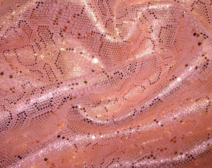 Elegant Mystic 3-4-5 or 6 sq ft ROSE GOLD Metallic on PINK suede leather 2-2.5 oz /.8-1 mm PeggySueAlso™ E2869-11 hides available