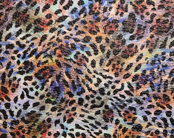 Leather Version 3-4-5 or 6 sq ft EXOTIC RAINBOW Leopard Cowhide 3-3.5oz /1.2-1.4 mm PeggySueAlso E2550-27