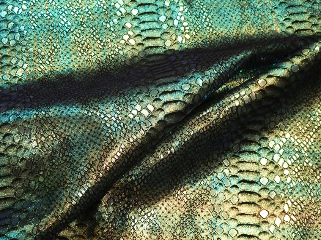 Mystic Python 5"x11" Iridescent GOLD & Green Metallic W/ Purple (see ...