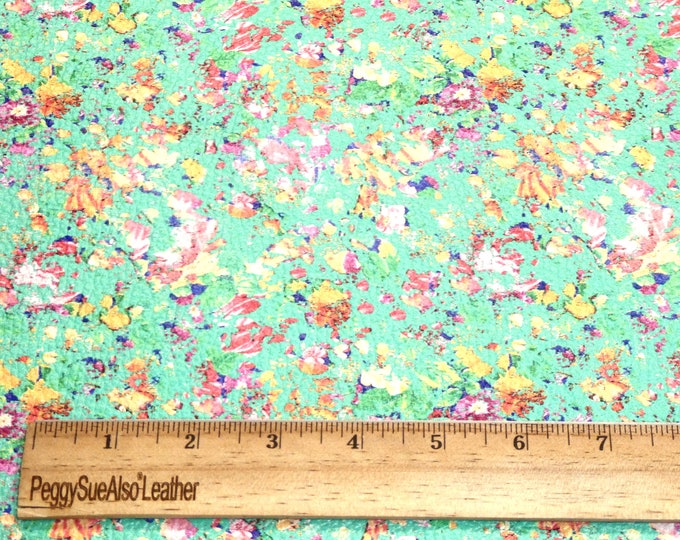 Leather 5"x11" Floral GRAFFITI on MINT cowhide 3-3.25oz /1.2-1.3 mm PeggySueAlso E7700-07