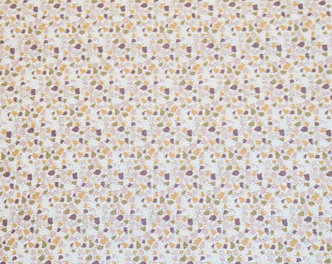 Leather 3-4-5 or 6 sq ft NEUTRAL Granite Terrazzo Cowhide 4 oz/ 1.6 mm PeggySueAlso E6305-03