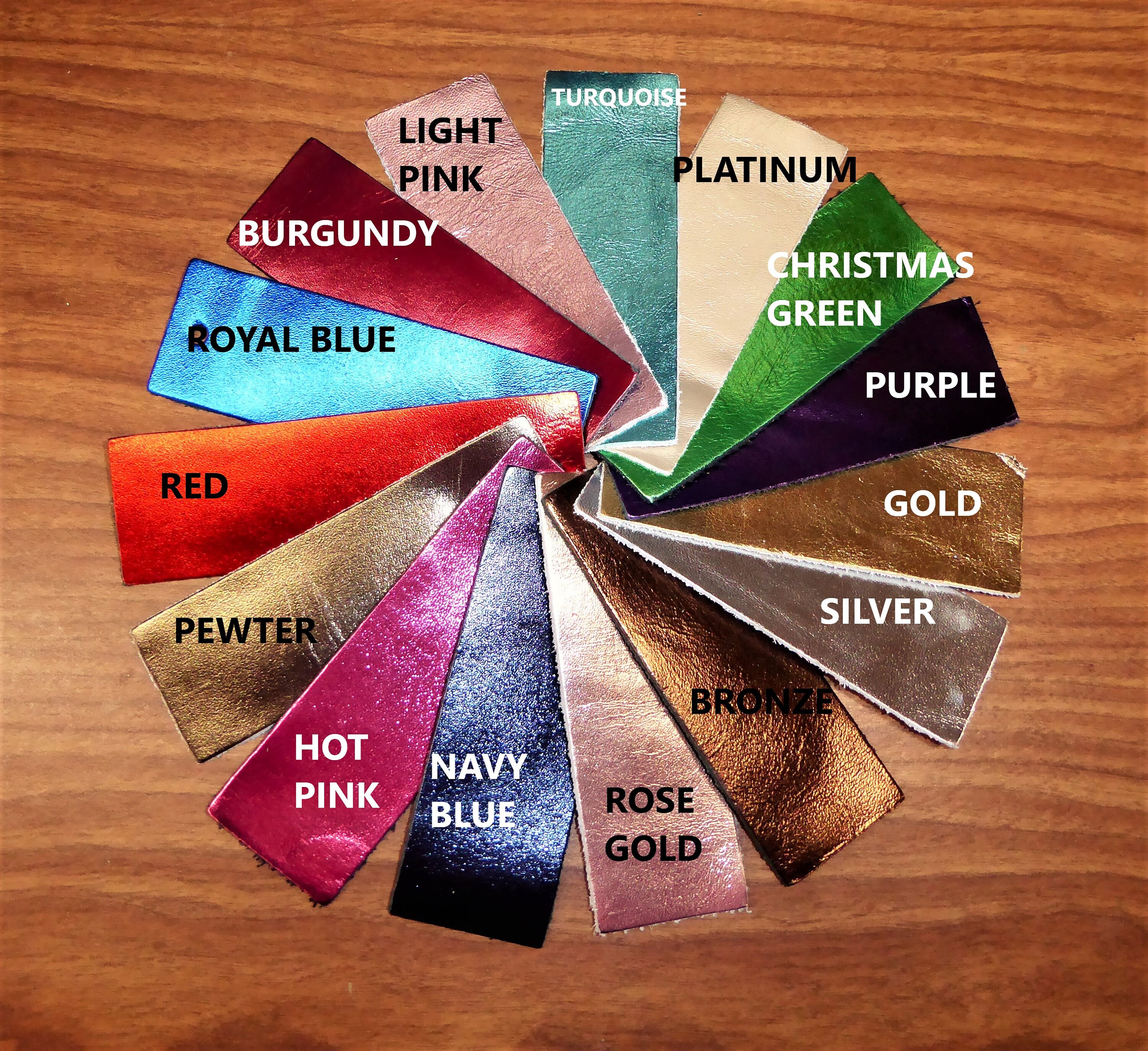 Smooth Metallic 3, 4, 5 or 6 sq ft Foil Cowhide Leather CHOOSE your