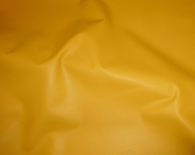 Plonge 8"x10" LEMON YELLOW Ecstacy Calfskin Feeling Full Grain Thin Cowhide Leather 1.5-1.75 oz / 0.6-0.7 mm PeggySueAlso E2130-05