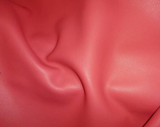 Biker 3-4-5 or 6 sq ft Classic CORAL top grain Cowhide Leather 3.5 oz / 1.4 mm PeggySueAlso® E2879-13  hides available