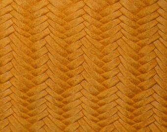 Braided Fishtail 12"x12" MUSTARD Yellow  slightly Marbled Soft Cowhide Leather 3-3.5oz/1.2-1.4mm PeggySueAlso®  E3160-28