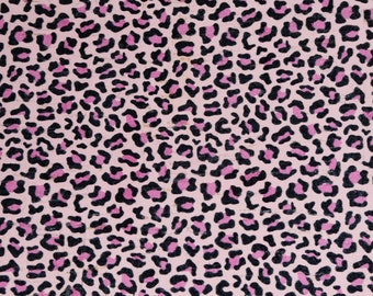 Cork 12"x12" Exotic PINK and BLACK Leopard spots on Baby PINK Cork with Leather Backing Thick 5.5oz/2.2 mm PeggySueAlso E5610-245 hides too