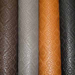Diamond Weave 12&quot;x12&quot;  Embossed on our Riviera collection Cowhide Leather 2.5-2.75 oz/ 1-1.1 mm PeggySueAlso E8060