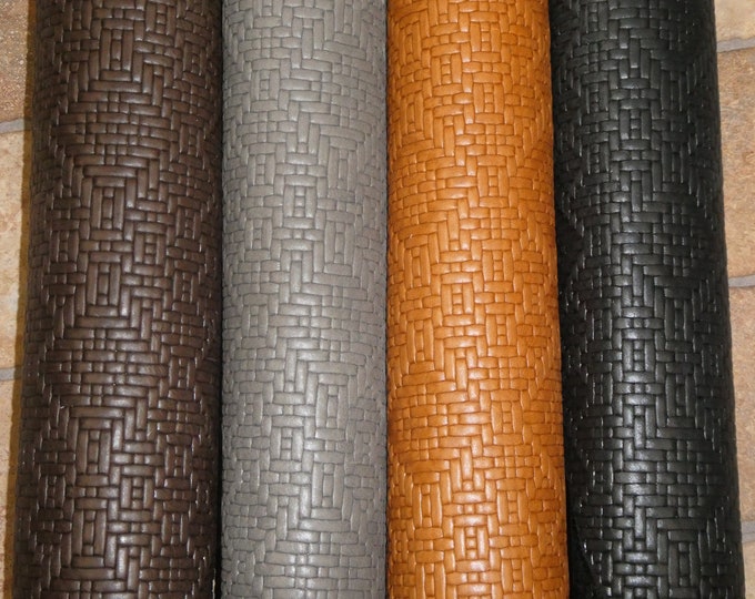 Diamond Weave 4"x6" or 5"x11"  Embossed on our Riviera collection Cowhide 2.5-2.75 oz/ 1-1.1 mm PeggySueAlso E8060