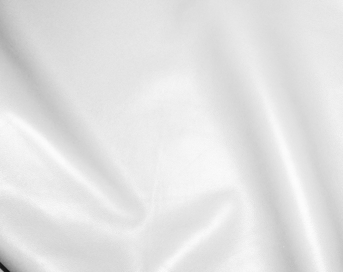 LAMBSKIN 8"x10" Silky Bright WHITE , Italian incredibly soft, fine grain, Smooth Leather  2.5 oz/1 mm PeggySueAlso® E2805-04