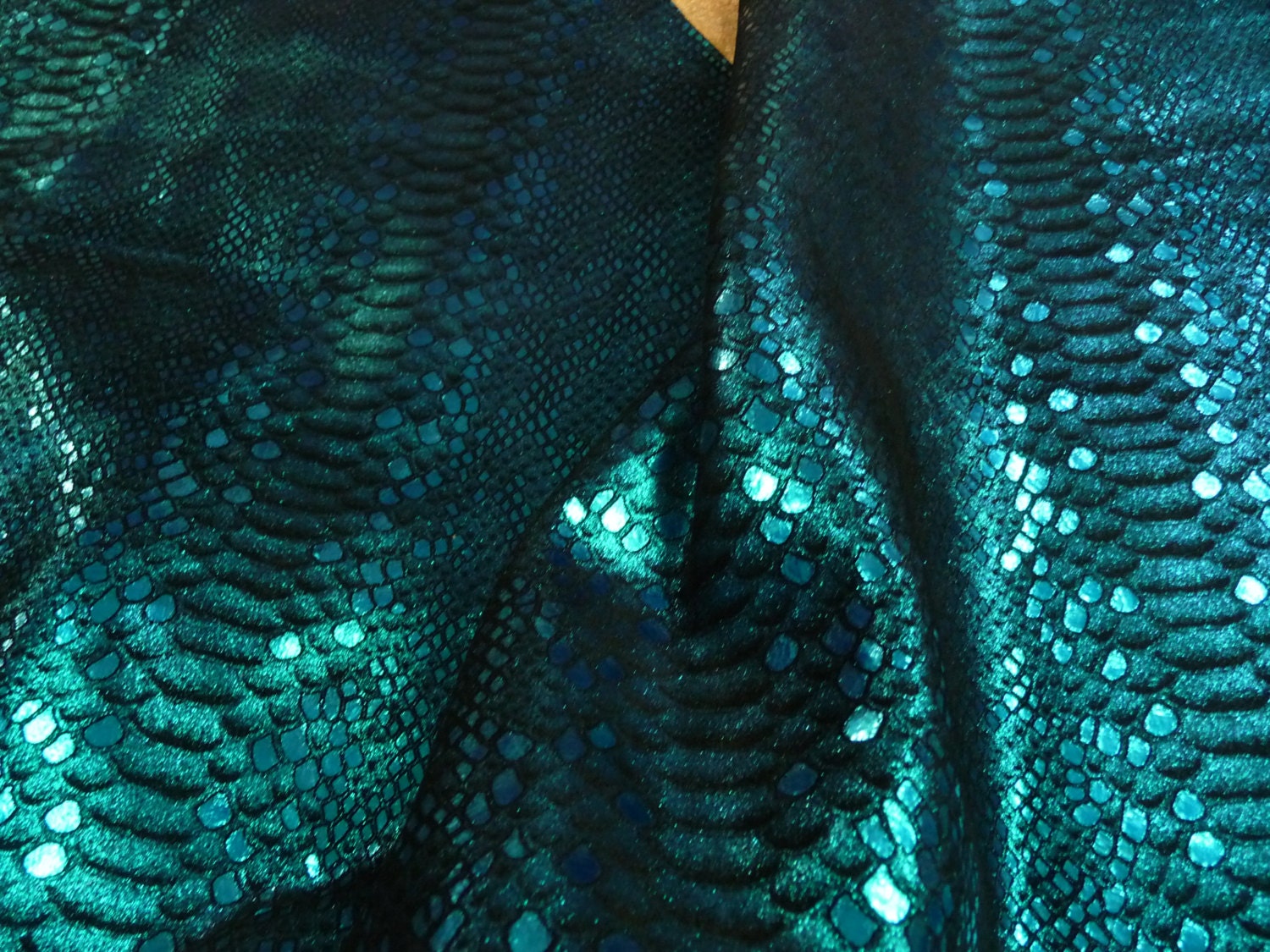 Mystic Python 8x10 TURQUOISE Metallic on BLACK - Etsy