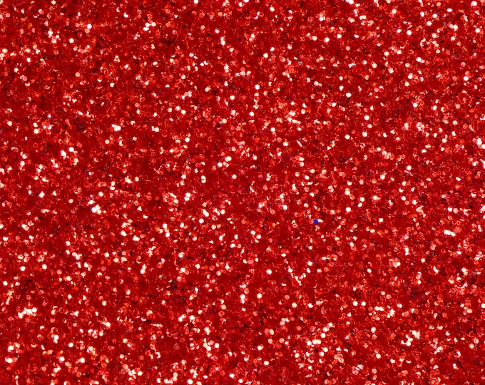 Chunky Glitter 8"x10" RED Metallic applied to Leather 4 firmness 3.5-4oz/1.4-1.6mm PeggySueAlso™ E4355-08
