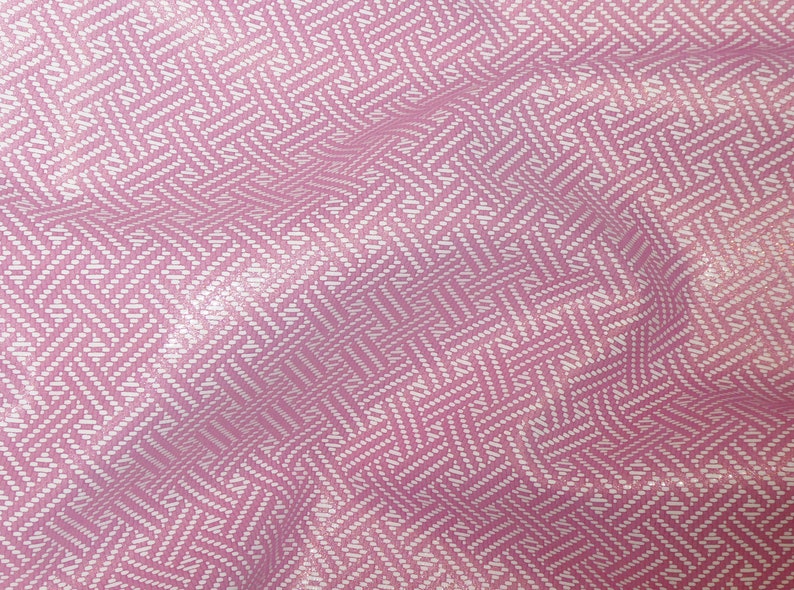 Leather 8x10 DOUBLE BASKET Weave PINK and white Cowhide 3.5 oz 1.4 mm PeggySueAlso\u2122 E1602-05 Hides Available