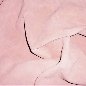 Suede Leather 5&quot;x11&quot; PASTEL BLUSH PINK Flesh Suede Vintage Garment Cowhide 4 oz / 1.6 mm PeggySueAlso E2825-12 Full hides too