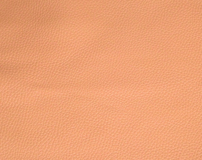 Imperial 8"x10" RIPE PEACHY / light Salmon Finished Pebble Grain thick yet soft Italian Cowhide Leather 3.75-4oz/1.5-1.6mm E3205-16 PEACH
