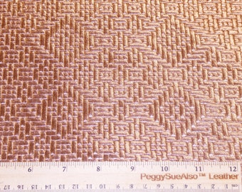 Diamond Weave 3-4-5-6 sqft ROSE GOLD Metallic Embossed on our Riviera collection Cowhide Leather 2.5-2.75 oz/1-1.1 mm PeggySueAlso® E8060-16