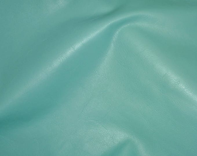 Duchess 8"x10" Dusty AQUA (thinner King) Cowhide Leather 2.25-2.75 oz / 0.9-1.1 mm PeggySueAlso E2080-01 Hides Available