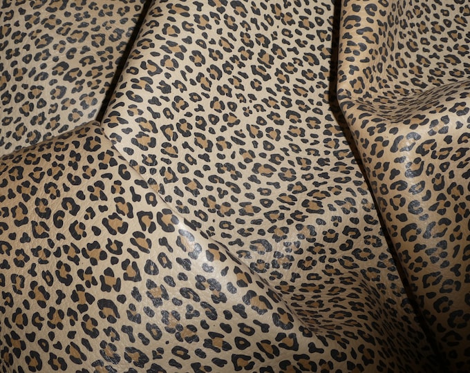 Leather 5"x11" TEENY TAWNY CARAMEL Cheetah Two Tone Leopard NoT hair on Cowhide 3.5oz /1.4 mm PeggySueAlso® E6751-03