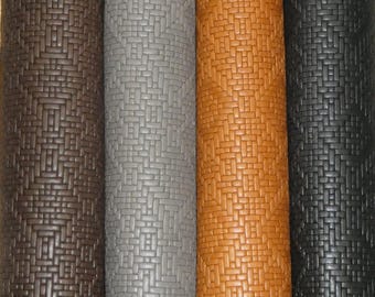 Diamond Weave 3, 4 or 5 sq ft Embossed on our Riviera collection Cowhide 2.5-2.75 oz/ 1-1.1 mm PeggySueAlso E8060
