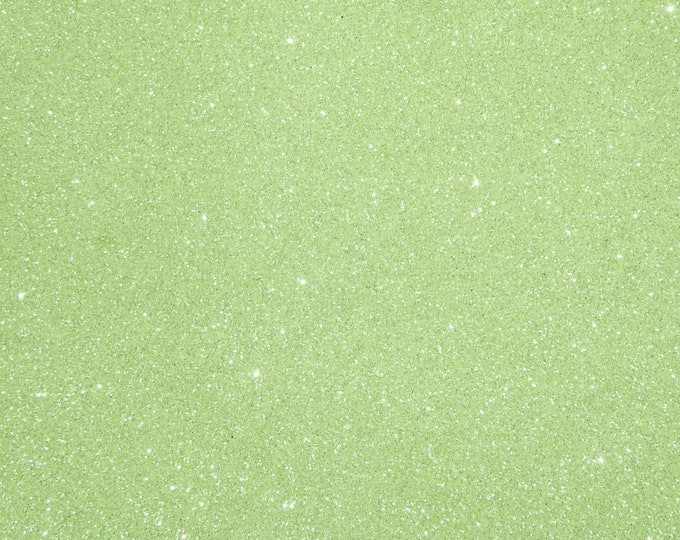 Fine GLITTER 2 pieces 4"x6" APPLE GREEN applied to Leather THiCK 5-5.5oz/ 2-2.2 mm PeggySueAlso® E4355-29