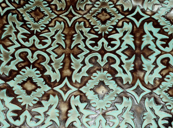 Leather 12x12 Copper and Cream Water Snake Glossy embossed Cowhide 2.5-3 oz 1-1.2mm PeggySueAlso\u2122 E2055-03 Hides available