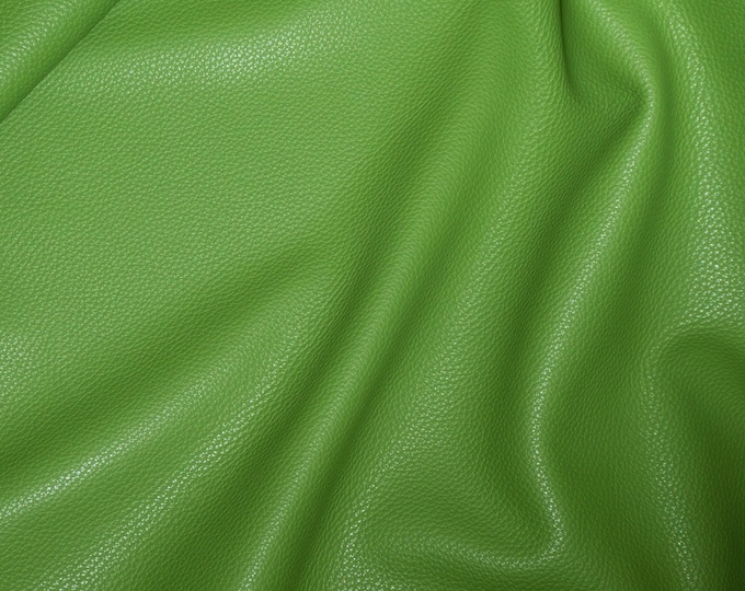 Imperial 12"x12" Deep AVOCADO GREEN / Chartreuse Pebble Thick Italian Cowhide Leather 3.75-4oz/1.5-1.6mm PeggySueAlso E3205-08