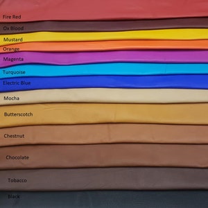 GOATSKIN Leather 8"X10" Colors vary slightly from piece to piece on every color Whole hides too, just ask 2.5-3oz / 1-1.2mm PeggySueAlso