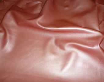 Lambskin 8"x10" LIP GLOSS Pink Grapefruit Italian Lightly Pearlized Satiny Leather 2.25-2.5 oz/0.9-1 mm PeggySueAlso® E5100-04