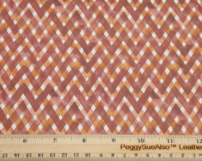 Leather 5"x11" AUTUMN CINNAMON Rust GINGHAM Plaid 3.25-3.5oz/1.3-1.5mm PeggySueAlso E1676-02 hides available