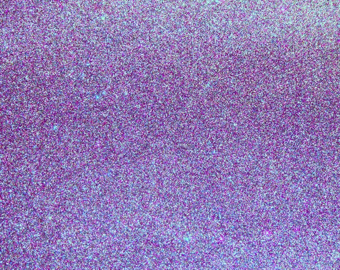 Fine Glitter 12"x12" AURORA PURPLE Fabric applied to Leather THiCK 4.5-5.5oz/1.8-2.2mm PeggySueAlso® E4355-30