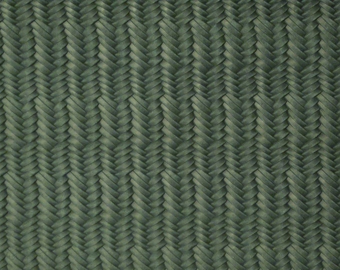 Braided Fishtail 5"x11" PINE Green Italian Cowhide Leather 2.5-3 oz / 1-1.2 mm PeggySueAlso® E3160-36 hides available