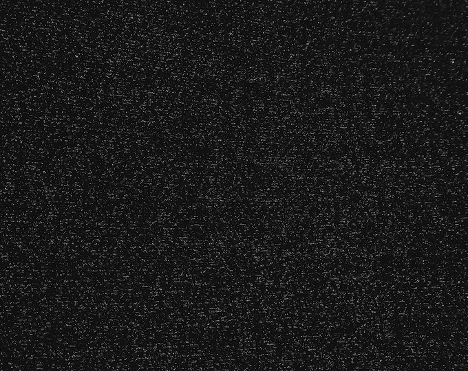 SOFT GLITTER 3-4-5-6 sq ft Fiesta BLACK Metallic Fabric Backed Leather 5.5 oz/2.2 mm PeggySueAlso® E5612-35
