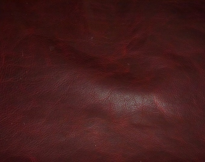 PULL UP Leather 8"x10" Matte Distressed MERLOT Wine Cowhide 3-3.5 oz /1.2-1.4 mm PeggySueAlso® E2930-06