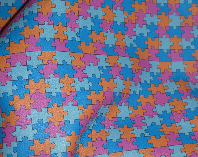 Leather various sizes Jigsaw Puzzle ORANGE BLUE PINK Cowhide 2.5-3 oz /1-1.2 mm #717 #612 #905 #512 PeggySueAlso™ E1185-01 CL0SEOUT