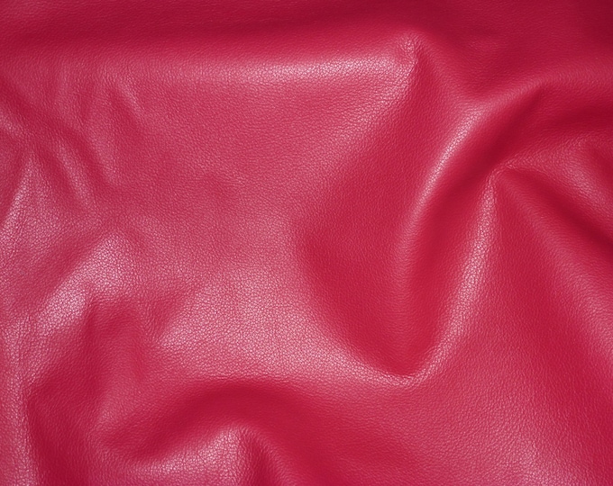 Divine 8"x10" RASPBERRY RED Top grain Cowhide Leather 2-2.5 oz / 0.8-1 mm PeggySueAlso E2885-40  hides available