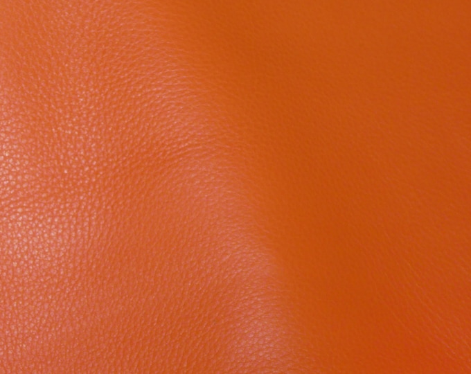 King 8"x10" PERSIMMON  / Carrot BUrNT Orange Full Grain Cowhide Leather  3-3.5 oz/1.2-1.4mm PeggySueAlso® E2881-18  Hides too