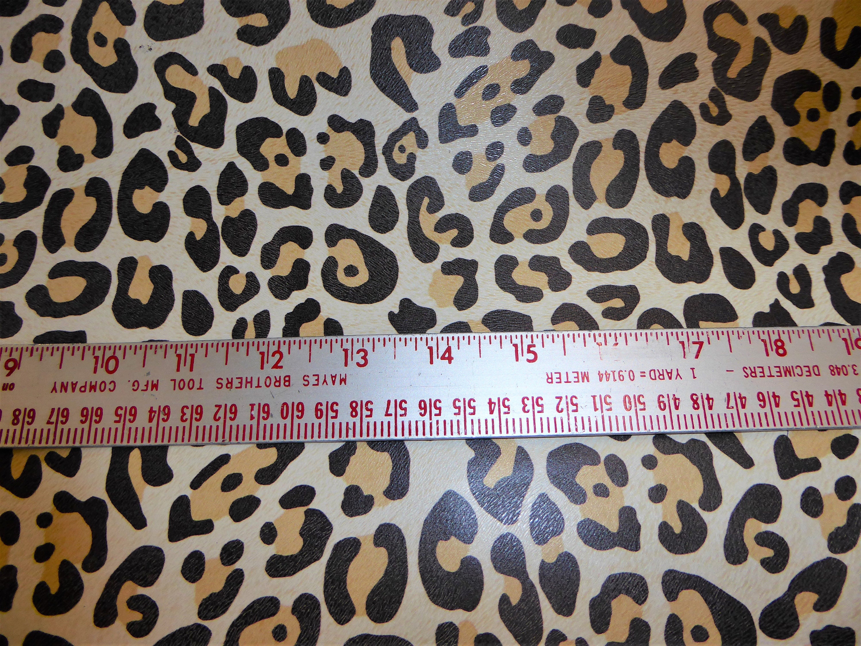 Leather 3 6 sq ft Almond LARGE Cheetah / Leopard Print Grain | Etsy