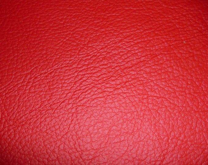 King 12"x12" RED Full Grain Cowhide Leather 2.75-3.25 oz / 1.1-1.3 mm PeggySueAlso E2881-03 Hides Available