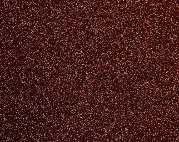 Fine GLITTER 8"x10"  Burgundy / Maroon / GARNET Fabric applied to Black Leather THiCK 5oz/ 2 mm PeggySueAlso™ E4355-19